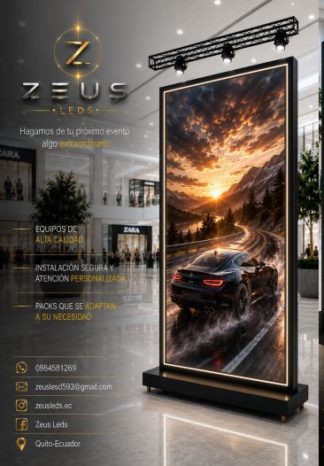 Tótem LED vertical Full HD para eventos